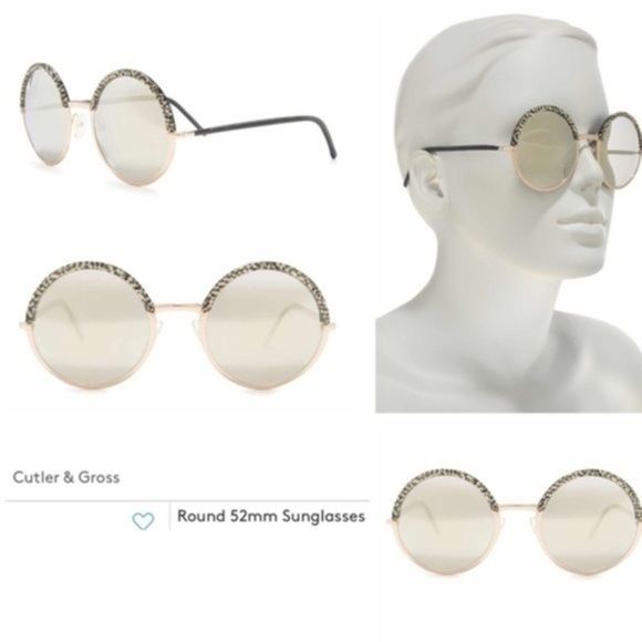 NEW AUTHENTIC Cutler & Gross Round 52mm Sunglasses - Picture 5 of 6